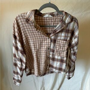 Plaid Button Down Flannel Shirt | WORN ONCE